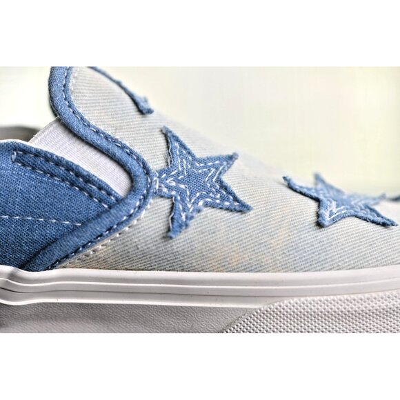 New! Size: 5.5 Women/4 Men | Vans Classic SLIP-ON Sneakers Starry Night Denim - Picture 16 of 16